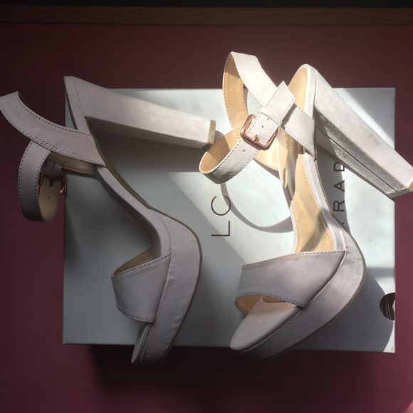 LC Lauren Conrad Pink Bow Open Toed Heels 9.5 - Picture 4 of 5